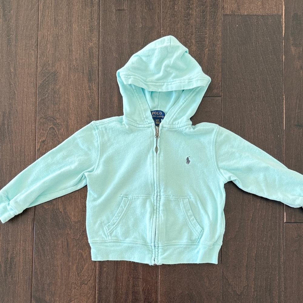 Toddler Boys Polo by Ralph Lauren Kids Aqua Hoodie!